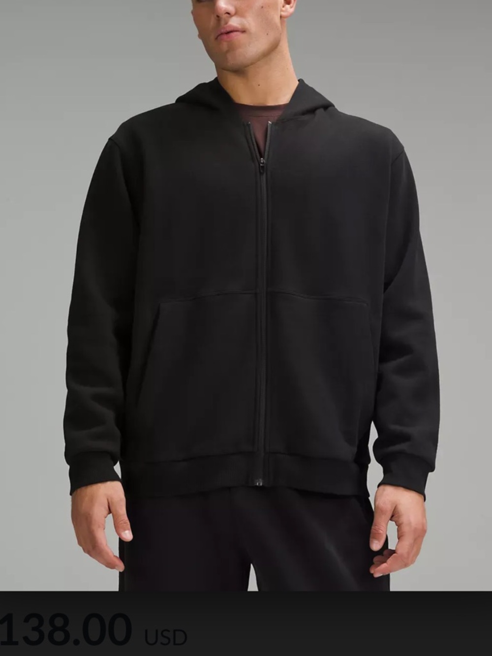 NEW WITH TAGS LULULEMON Men's Steady State Full Zip Hoodie Size M Black